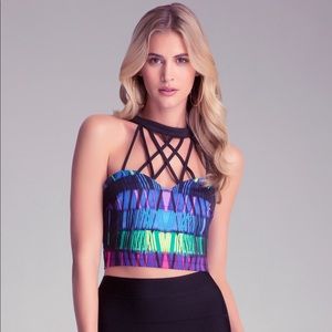 Bebe Strappy Halter Crop Top